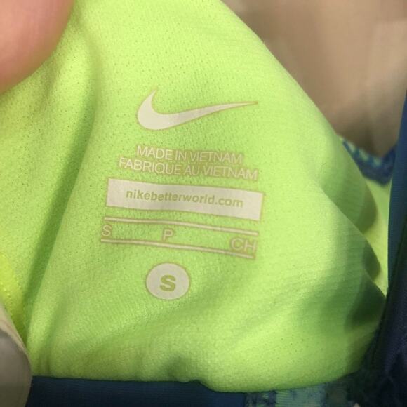 Nike Athletic lined tank top Blue and green Small - Picture 3 of 5